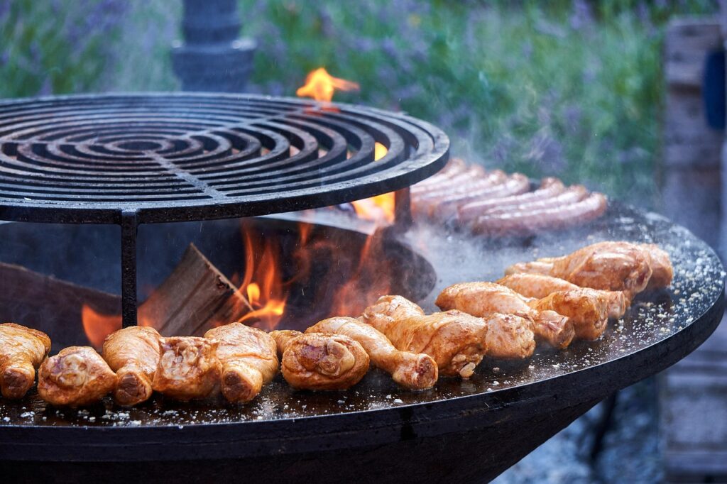 chicken, poultry, leg, grill, grilling, flesh, hot, bbq, fireplace, nature, fire bowl, summer, food, yummy, grilled, grill proof, meal, grilled food, cook, barbecue party, tasty, barbecue-4323967.jpg